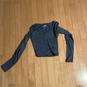 Hollister long sleeve top blue